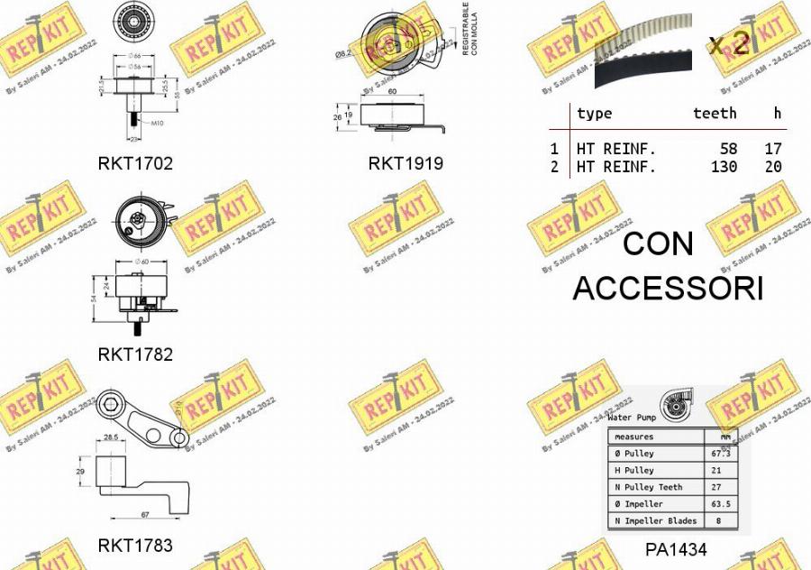 REPKIT RKTK0939PA - Pompe à eau + kit de courroie de distribution cwaw.fr