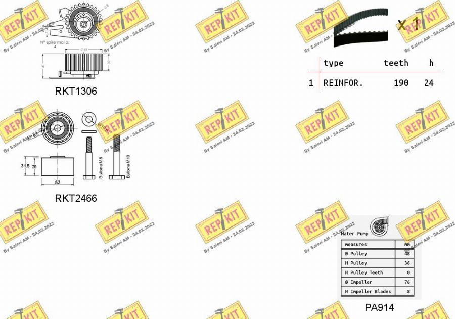 REPKIT RKTK0936PA - Pompe à eau + kit de courroie de distribution cwaw.fr