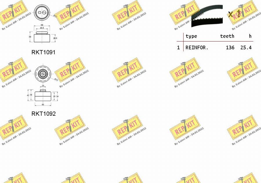 REPKIT RKTK0898 - Kit de distribution cwaw.fr