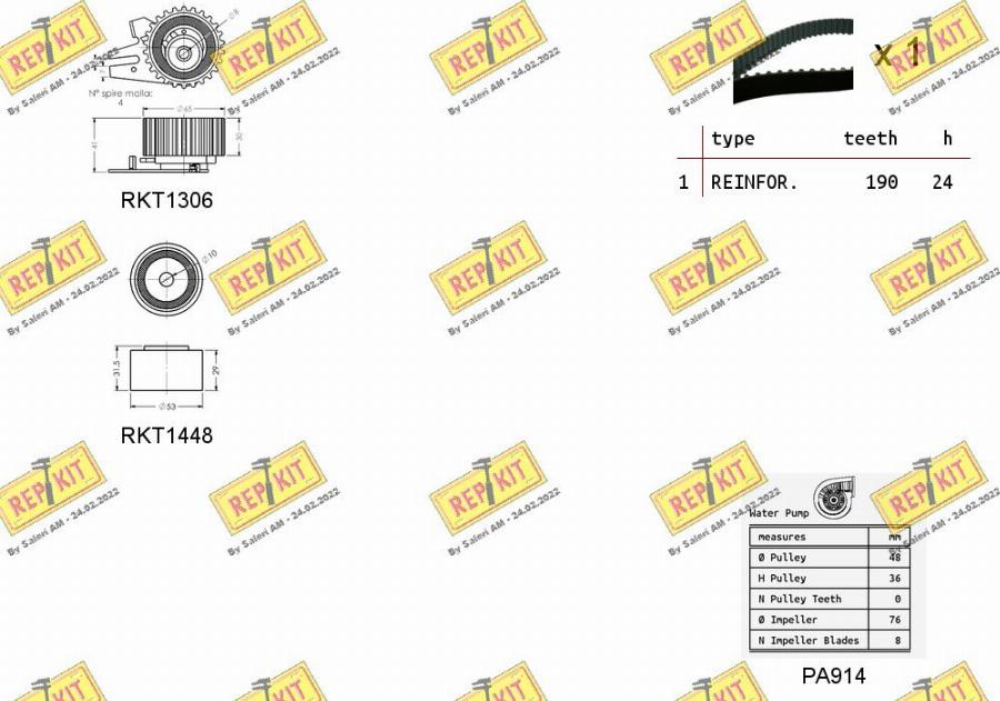 REPKIT RKTK0853PA - Pompe à eau + kit de courroie de distribution cwaw.fr