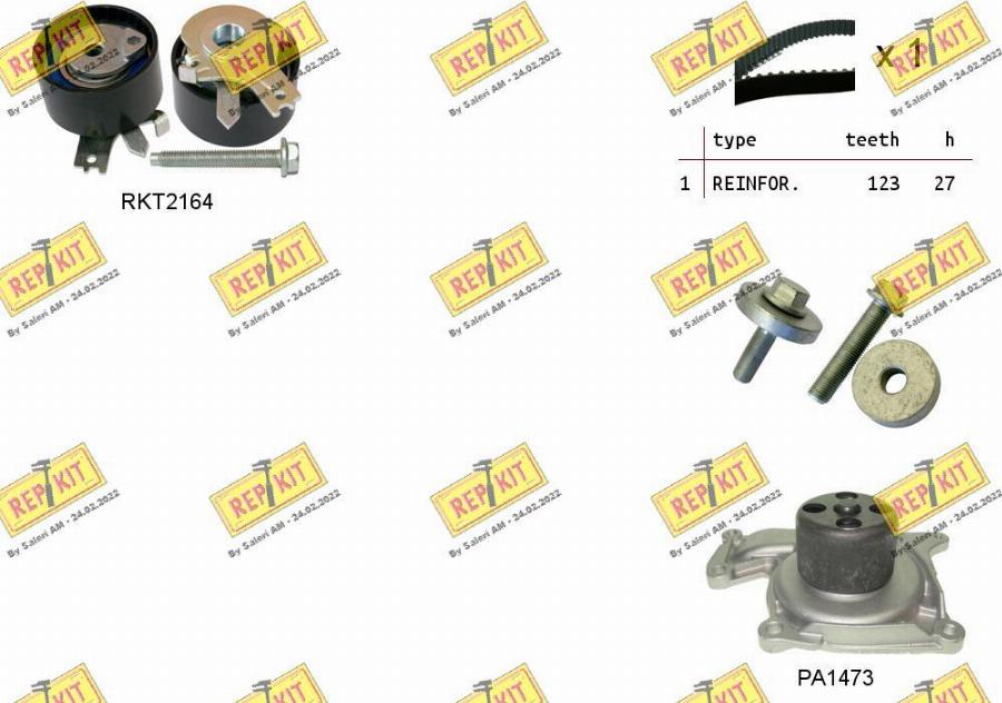 REPKIT RKTK0863PA3 - Pompe à eau + kit de courroie de distribution cwaw.fr