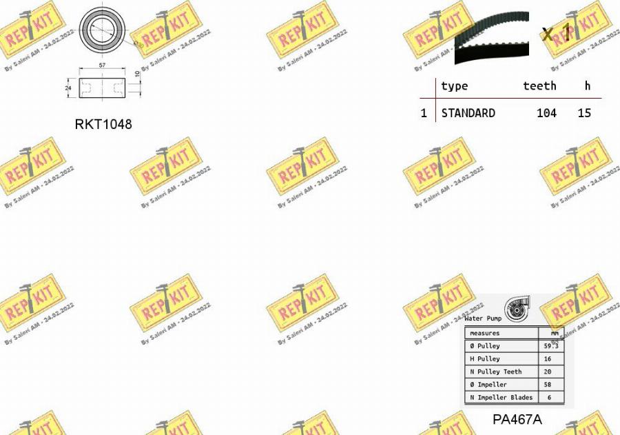 REPKIT RKTK0834PA - Pompe à eau + kit de courroie de distribution cwaw.fr