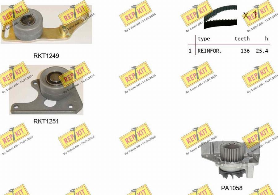 REPKIT RKTK0828PA2 - Pompe à eau + kit de courroie de distribution cwaw.fr