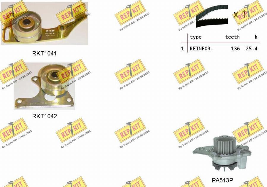 REPKIT RKTK0871PA - Pompe à eau + kit de courroie de distribution cwaw.fr