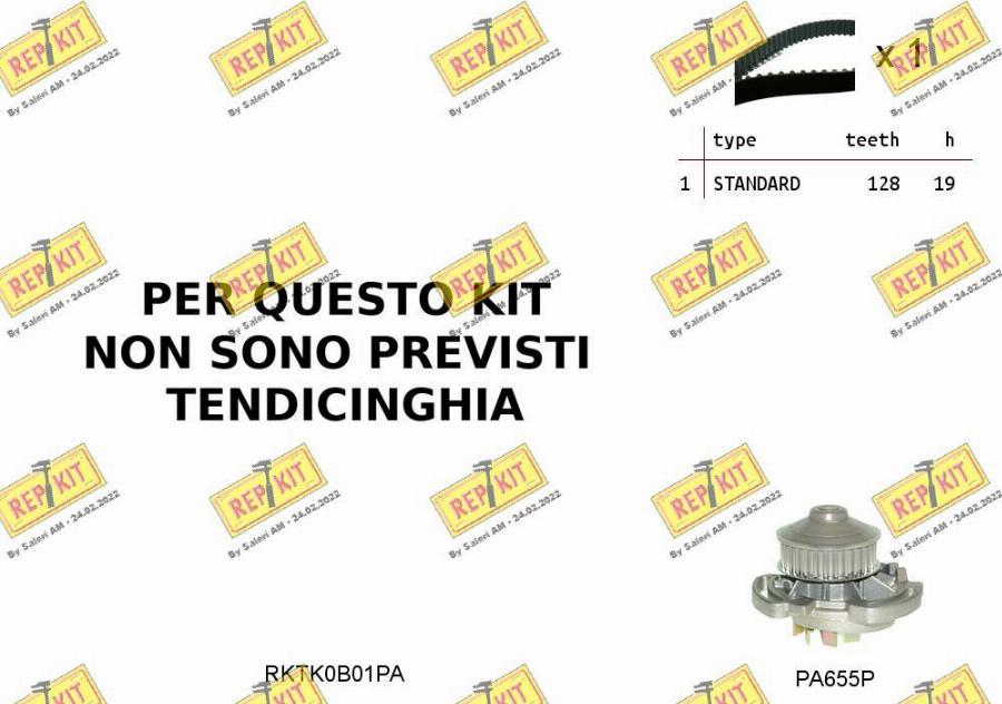 REPKIT RKTK0B01PA - Pompe à eau + kit de courroie de distribution cwaw.fr