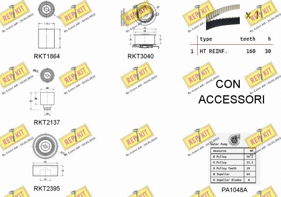 REPKIT RKTK1096PA - Pompe à eau + kit de courroie de distribution cwaw.fr