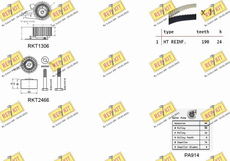 REPKIT RKTK1093PA - Pompe à eau + kit de courroie de distribution cwaw.fr