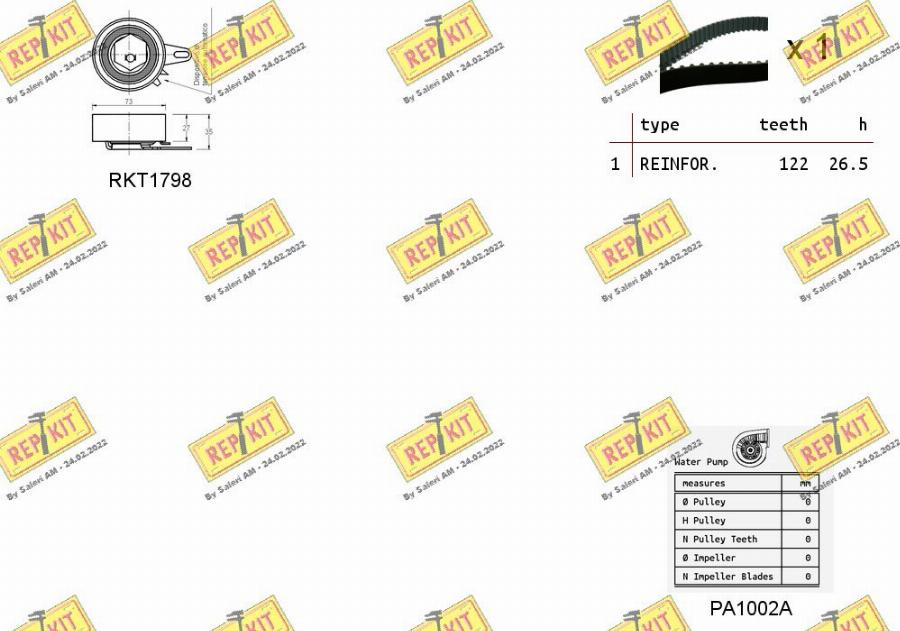 REPKIT RKTK1033PA - Pompe à eau + kit de courroie de distribution cwaw.fr