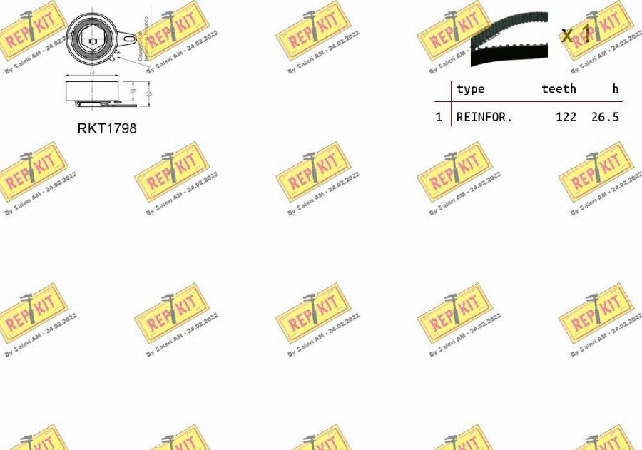 REPKIT RKTK1033 - Kit de distribution cwaw.fr