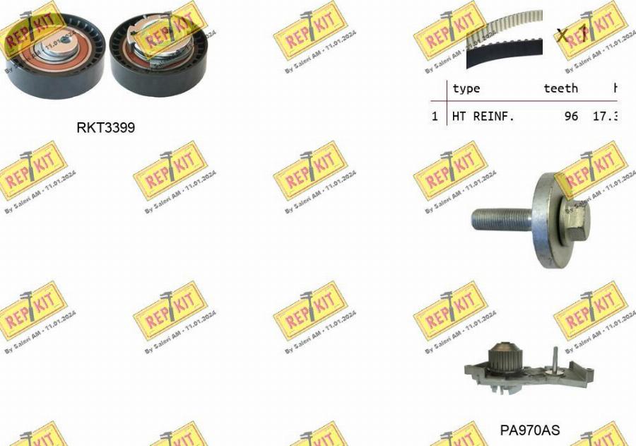 REPKIT RKTK1130PA2 - Pompe à eau + kit de courroie de distribution cwaw.fr