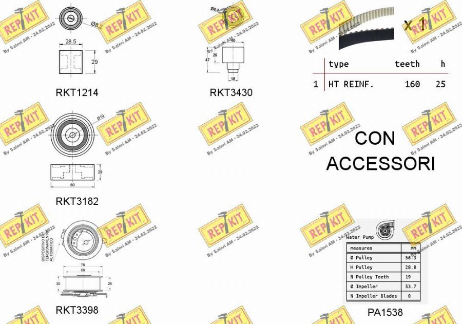 REPKIT RKTK1125PA - Pompe à eau + kit de courroie de distribution cwaw.fr