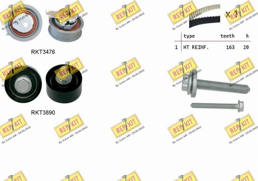 REPKIT RKTK1285 - Kit de distribution cwaw.fr