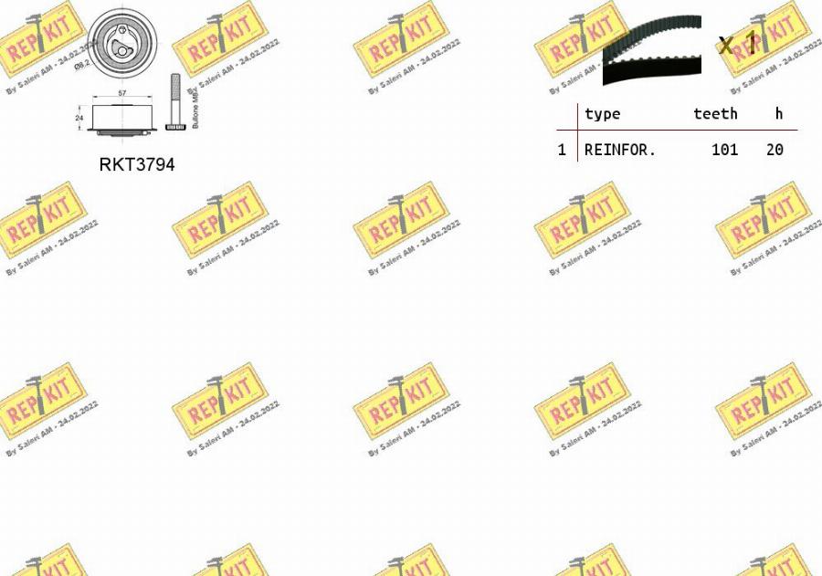 REPKIT RKTK1283 - Kit de distribution cwaw.fr