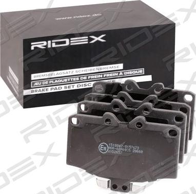 RIDEX 402B0988 - Kit de plaquettes de frein, frein à disque cwaw.fr