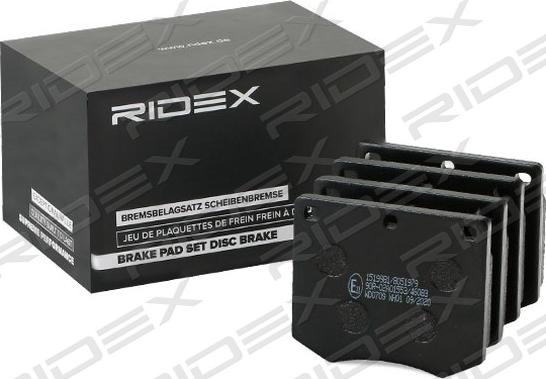 RIDEX 402B0927 - Kit de plaquettes de frein, frein à disque cwaw.fr