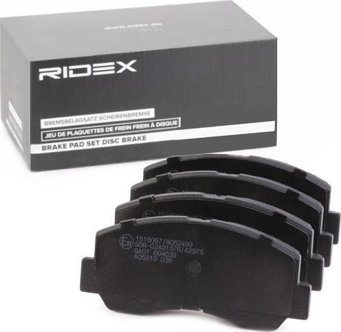 RIDEX 402B0973 - Kit de plaquettes de frein, frein à disque cwaw.fr