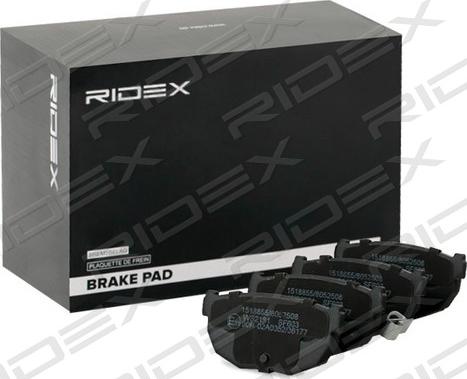 RIDEX 402B0899 - Kit de plaquettes de frein, frein à disque cwaw.fr