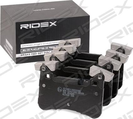 RIDEX 402B0855 - Kit de plaquettes de frein, frein à disque cwaw.fr