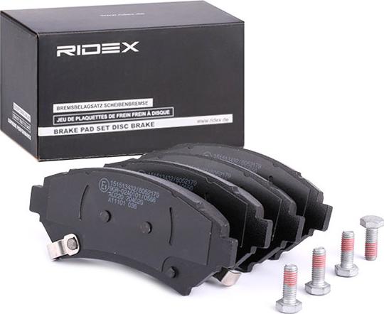 RIDEX 402B0748 - Kit de plaquettes de frein, frein à disque cwaw.fr