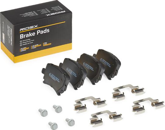 RIDEX 402B1514 - Kit de plaquettes de frein, frein à disque cwaw.fr