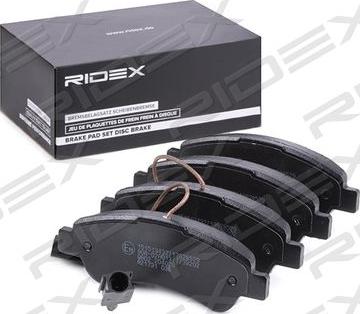 RIDEX 402B1093 - Kit de plaquettes de frein, frein à disque cwaw.fr