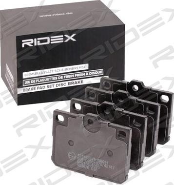 RIDEX 402B1016 - Kit de plaquettes de frein, frein à disque cwaw.fr