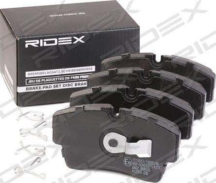 RIDEX 402B1085 - Kit de plaquettes de frein, frein à disque cwaw.fr