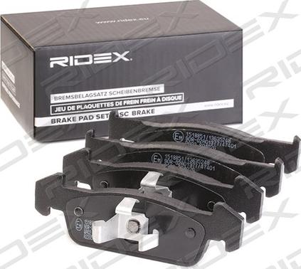 RIDEX 402B1086 - Kit de plaquettes de frein, frein à disque cwaw.fr