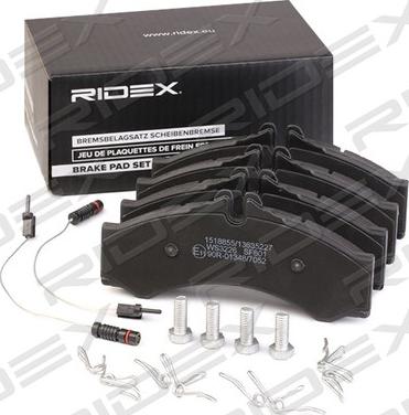 RIDEX 402B1076 - Kit de plaquettes de frein, frein à disque cwaw.fr