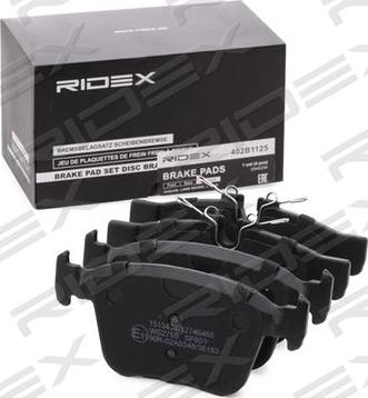 RIDEX 402B1125 - Kit de plaquettes de frein, frein à disque cwaw.fr