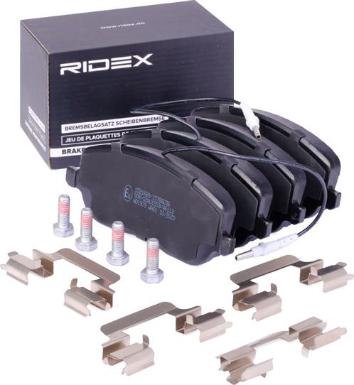 RIDEX 402B1392 - Kit de plaquettes de frein, frein à disque cwaw.fr