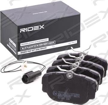 RIDEX 402B1360 - Kit de plaquettes de frein, frein à disque cwaw.fr