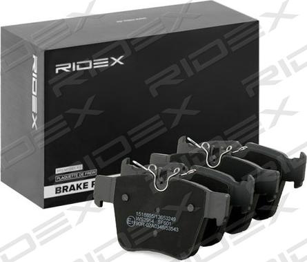 RIDEX 402B1319 - Kit de plaquettes de frein, frein à disque cwaw.fr