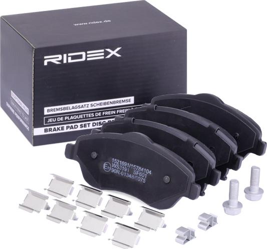 RIDEX 402B1388 - Kit de plaquettes de frein, frein à disque cwaw.fr