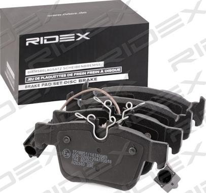 RIDEX 402B1339 - Kit de plaquettes de frein, frein à disque cwaw.fr