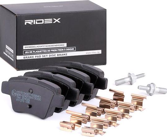 RIDEX 402B1373 - Kit de plaquettes de frein, frein à disque cwaw.fr