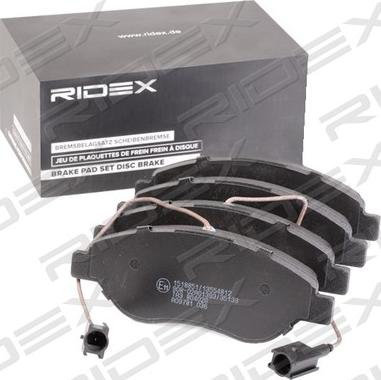 RIDEX 402B1249 - Kit de plaquettes de frein, frein à disque cwaw.fr