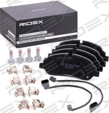 RIDEX 402B1238 - Kit de plaquettes de frein, frein à disque cwaw.fr