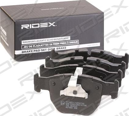 RIDEX 402B1220 - Kit de plaquettes de frein, frein à disque cwaw.fr