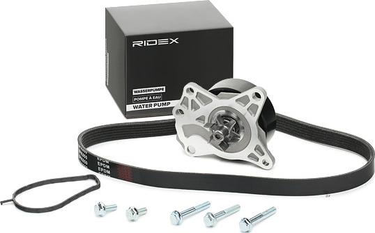 RIDEX 4172P0058 - Pompe à eau+Jeu de courroie trapézoïdale à nervures cwaw.fr