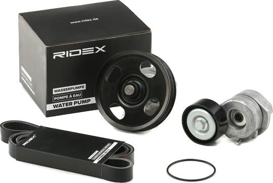 RIDEX 4172P0016 - Pompe à eau+Jeu de courroie trapézoïdale à nervures cwaw.fr