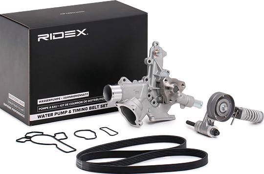 RIDEX 4172P0087 - Pompe à eau+Jeu de courroie trapézoïdale à nervures cwaw.fr