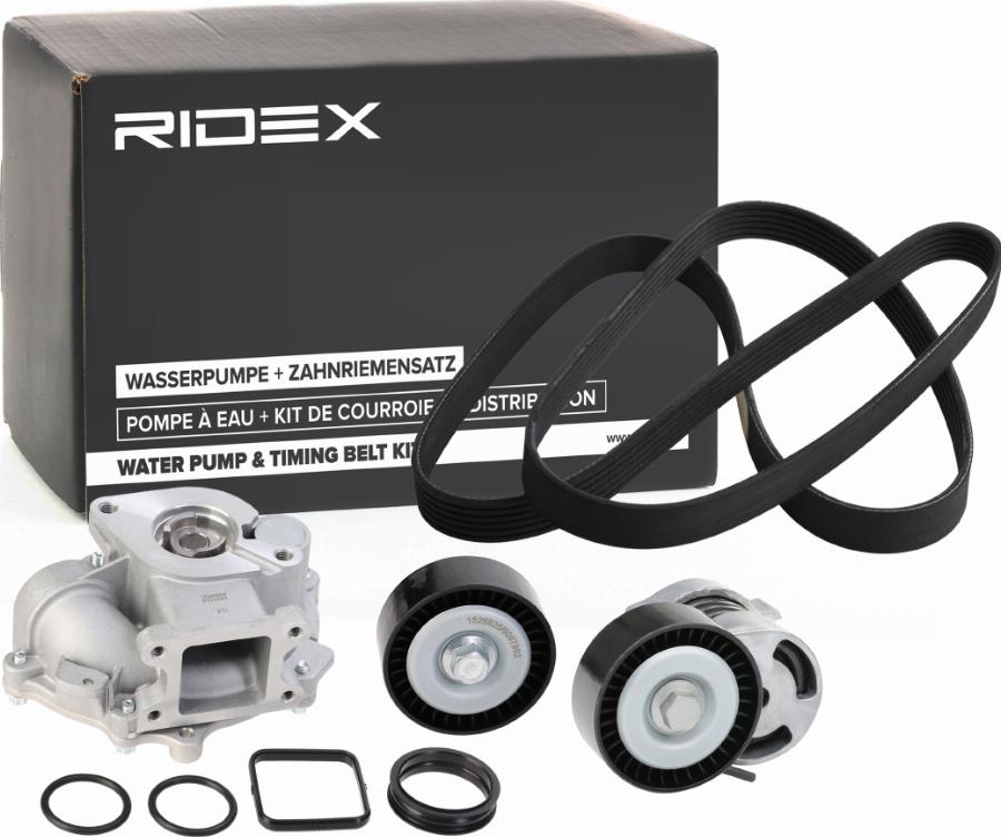 RIDEX 4172P0031 - Pompe à eau+Jeu de courroie trapézoïdale à nervures cwaw.fr