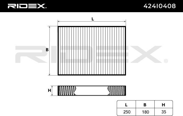 RIDEX 424I0408 - Filtre, air de l'habitacle cwaw.fr