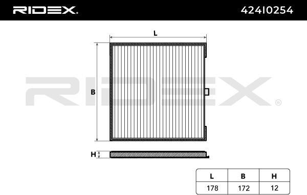 RIDEX 424I0254 - Filtre, air de l'habitacle cwaw.fr