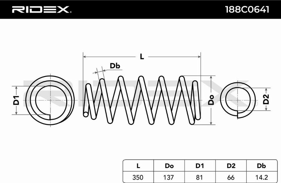 RIDEX 188C0641 - Ressort de suspension cwaw.fr