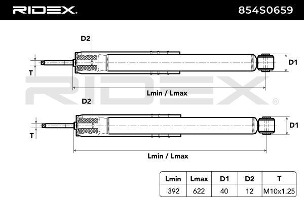 RIDEX 854S0659 - Amortisseur cwaw.fr