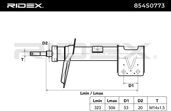 RIDEX 854S0773 - Amortisseur cwaw.fr