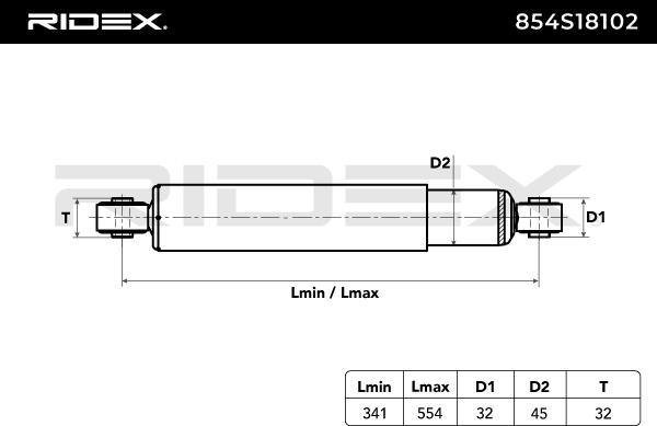 RIDEX 854S18102 - Amortisseur cwaw.fr