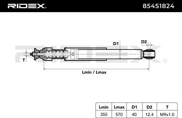 RIDEX 854S1824 - Amortisseur cwaw.fr